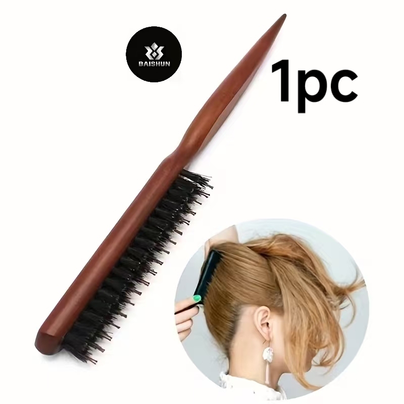 Men'S Grooming Brush - 1個入り 木製ハンドル付き静電気防止ヘアコーム、スタイリング・もつれ解消ヘアブラシ 男女兼用 デイリーヘアグルーミング用