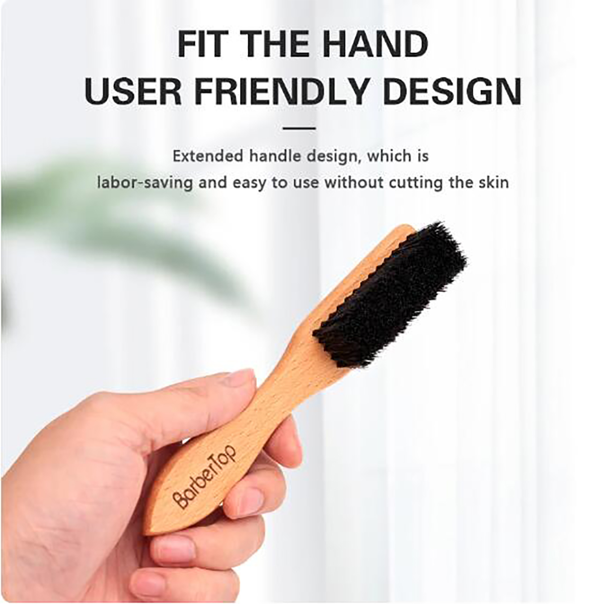 Men'S Grooming Brush - 理髪店木製ハンドル猪毛ひげブラシ軟毛クリーニングブラシ壊れ毛除去櫛サロン男性ひげシェービングツール