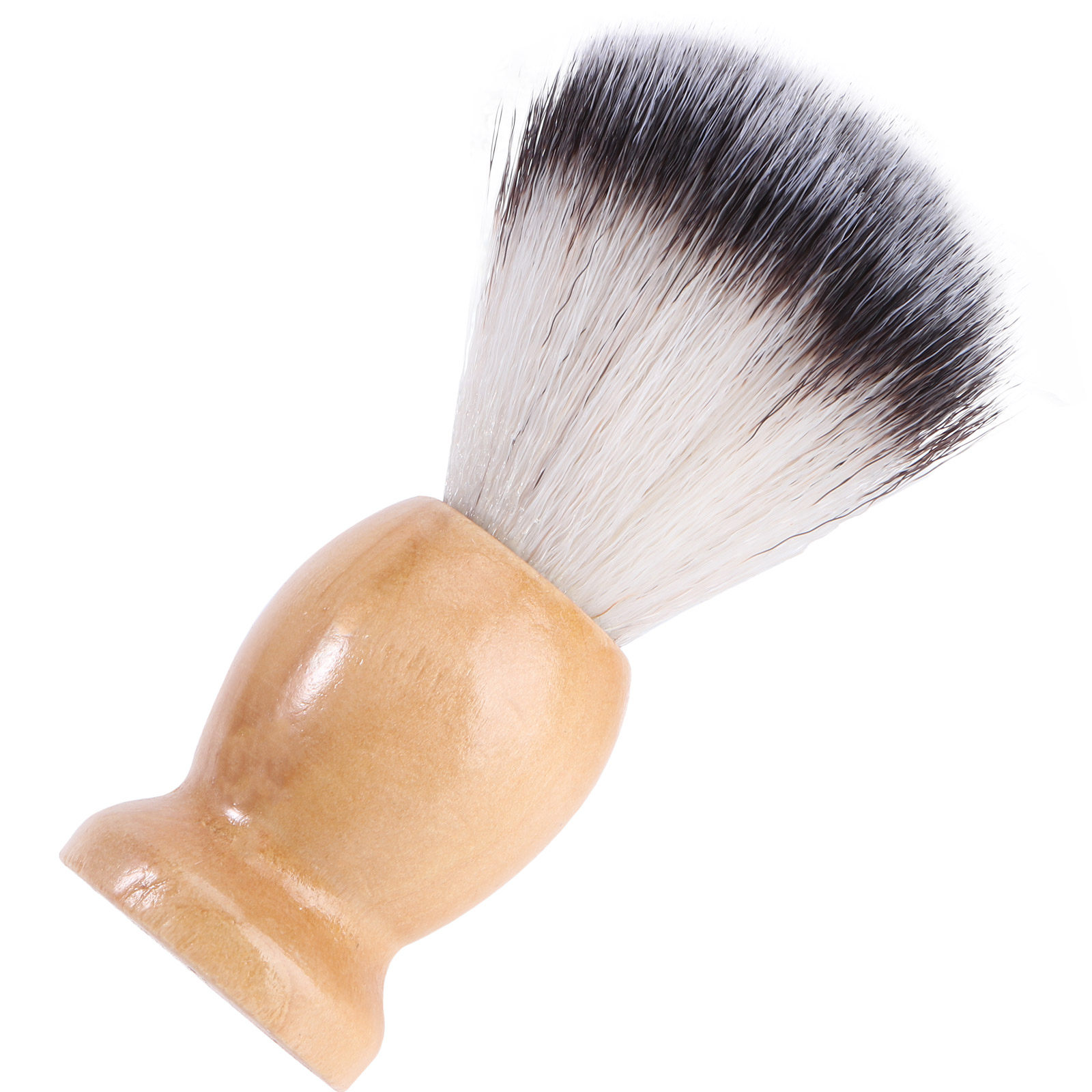 Men'S Grooming Brush - 男性用、合成ナイロン製の毛を使用した、木製のハンドルが付いた、中程度の硬さのフェイスブラシ。髭の手入れに最適。