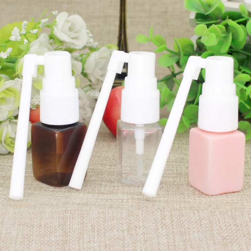 Cologne Spray Bottle - 10/50/100 個 10 ミリリットルアンバー PET 空のプラスチック鼻ポンプスプレーボトルミスト鼻化粧品旅行ポータブルサンプルサック試験バイアル