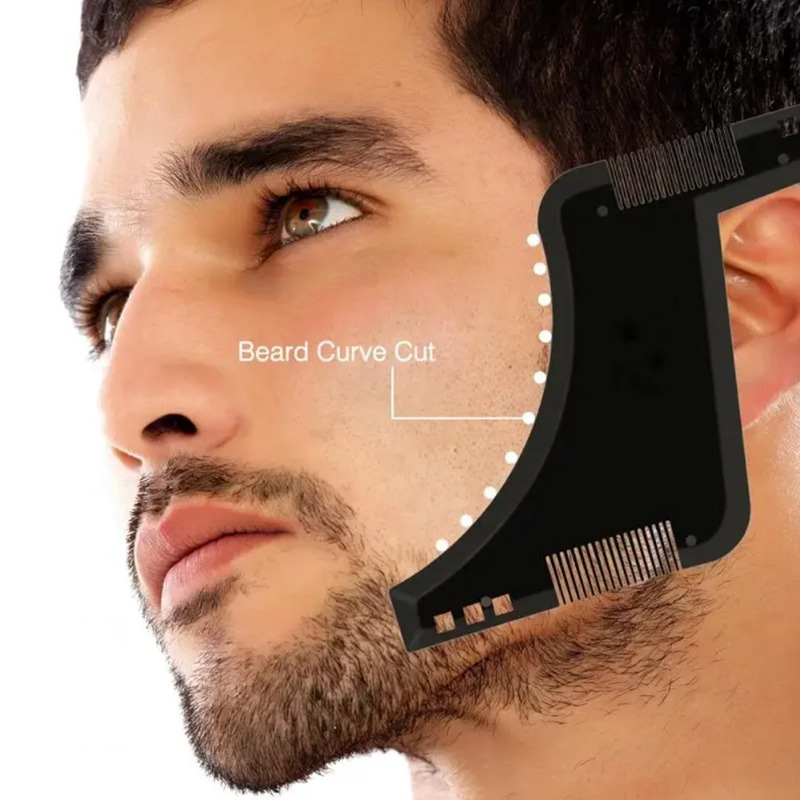 Men'S Grooming Products - 1個入り メンズ髭整形テンプレートコーム 軽量で柔軟なオールインワン顔の毛スタイリングツール メンズ口髭スタイリンググルーミングツール ﻿