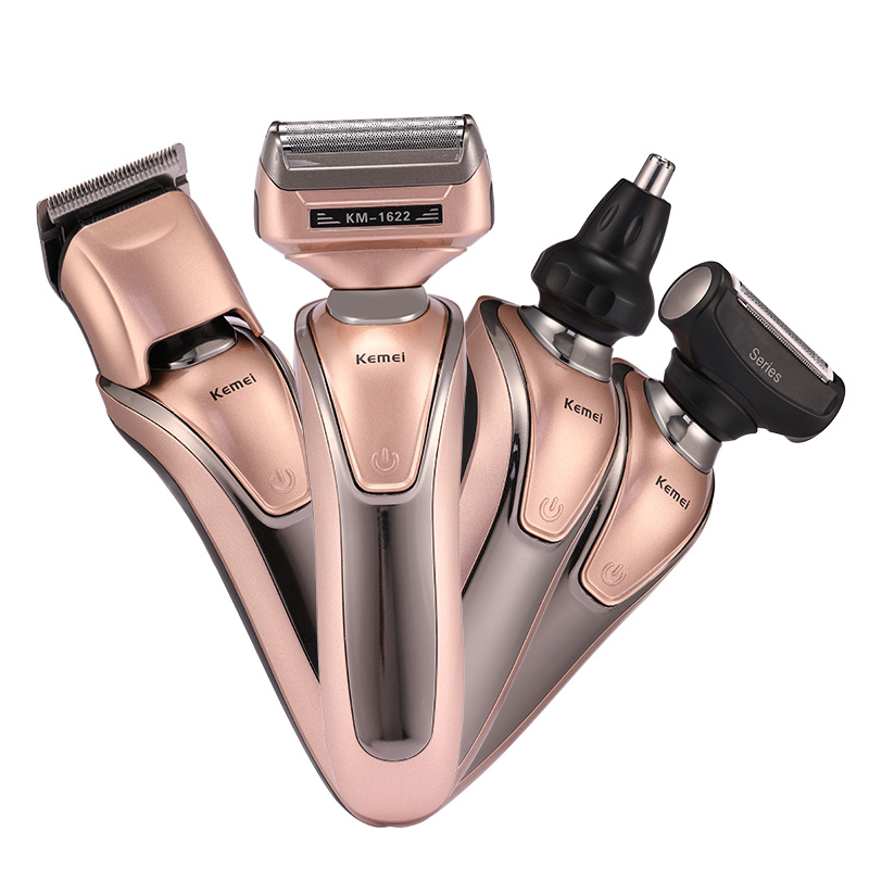 Men'S Grooming Hair And Body Wash - Kemei男性用多機能電気シェーバー4 in 1多機能シェーバー鼻と耳のボディ用充電式あごひげキット