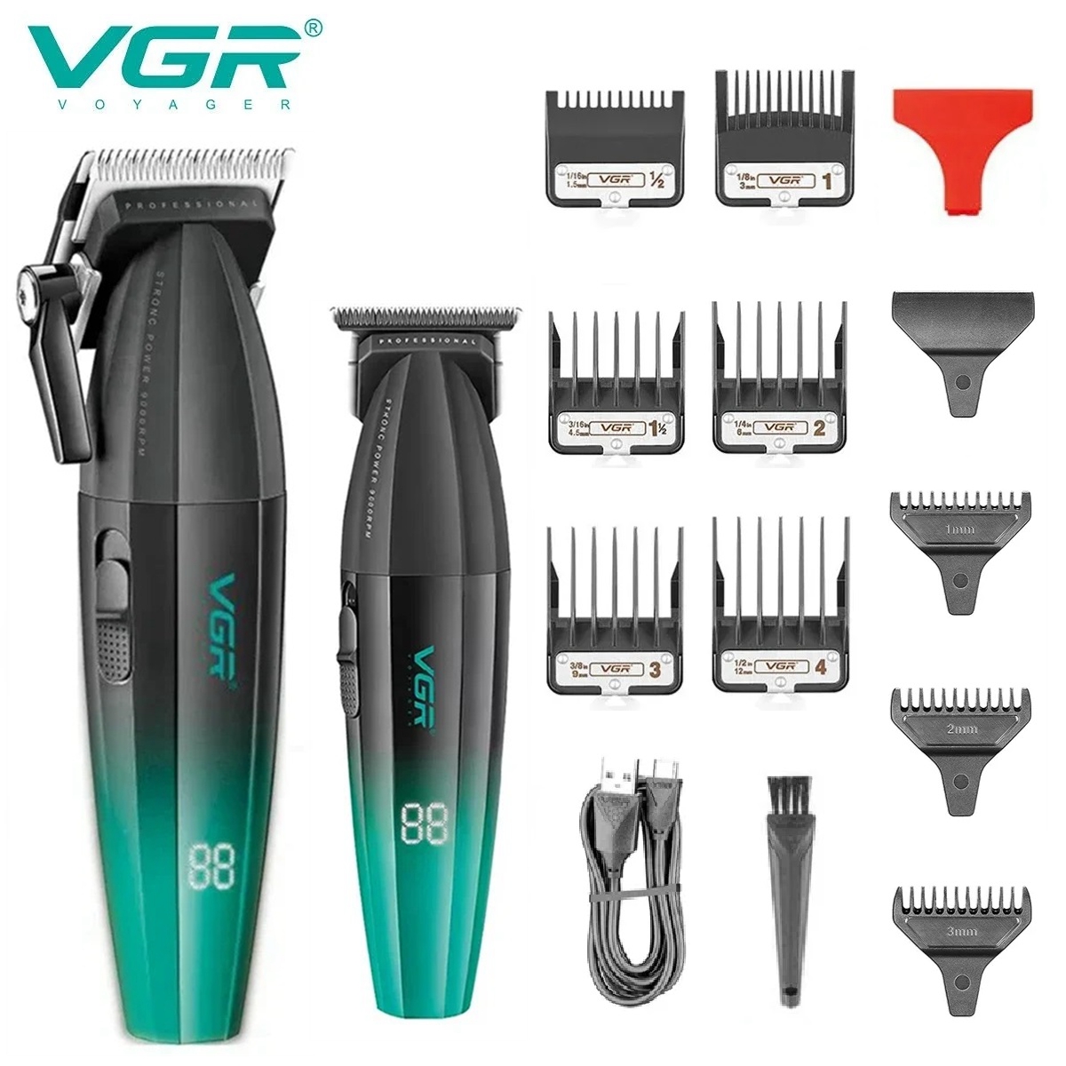 Men'S Grooming Hair And Body Wash - Vgr-男性用のプロの理髪店のバリカン,ヘアカット,ひげの手入れ,精度,V-003