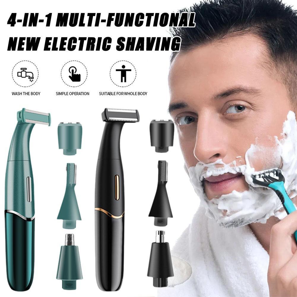 Men'S Grooming Eyebrow Trimming - 3 で 1 電気シェーバー男性ひげトリマー USB 充電式鼻毛トリミング眉毛シェーバーグルーミングキット男性女性用