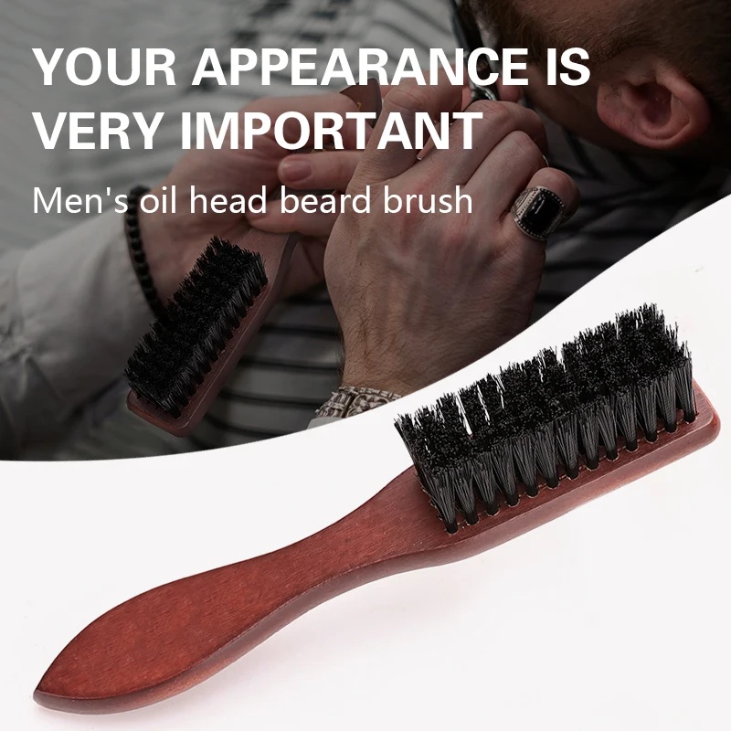 Grooming Men'S Hair - 理髪プロフェッショナル木製ハンドル猪毛クリーニングブラシソフトひげクリーニングブラシ男性理容ひげシェービングツール