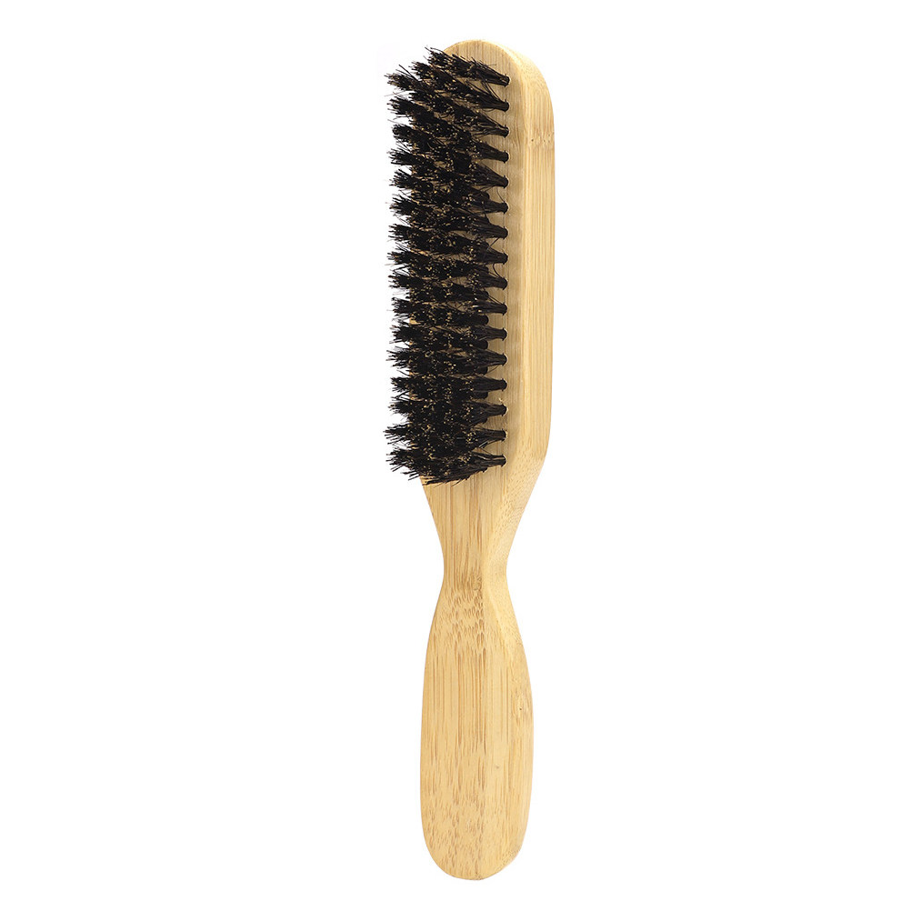 Men'S Grooming Brush - 猪毛の髭ブラシ 男性用 口ひげグルーミングツール 木製ハンドル ソフトブリッスル 髭の形作りコーム
