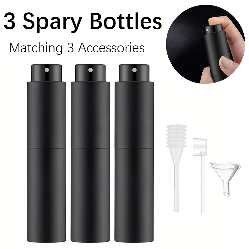 Cologne Spray Bottle - 3 旅行用 10ml 香水スプレーボトルセット、詰め替え可能なコロン容器、空のスプレーディスペンサー