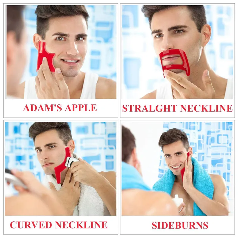 2/4 個男性のひげ櫛ヘアトリマープラスチック男性ひげ整形ス - Men'S Grooming Brush のレビューと価格