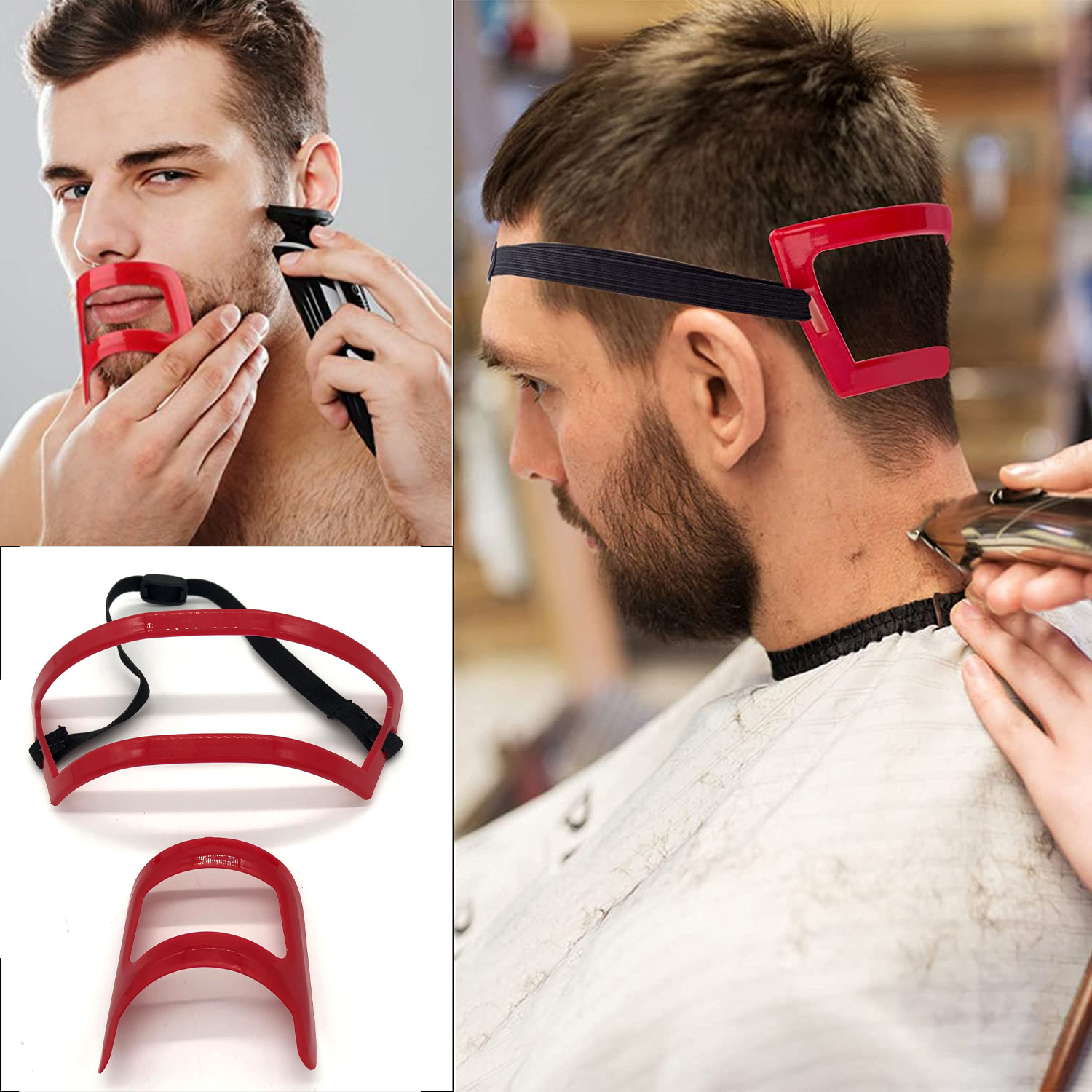2/4 個男性のひげ櫛ヘアトリマープラスチック男性ひげ整形ス - Men'S Grooming Brush のレビューと価格