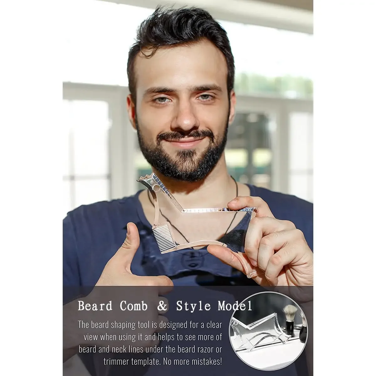 男性用ひげスタイリングガイドキット。ABS製のひげシェーピン - Men'S Grooming Guide のレビューと価格