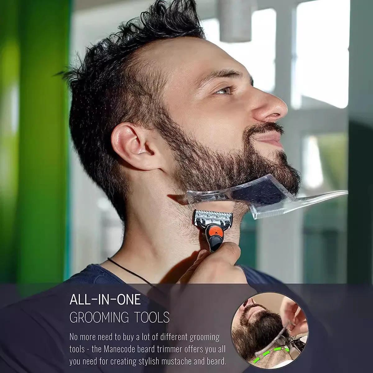 男性用ひげスタイリングガイドキット。ABS製のひげシェーピン - Men'S Grooming Guide のレビューと価格