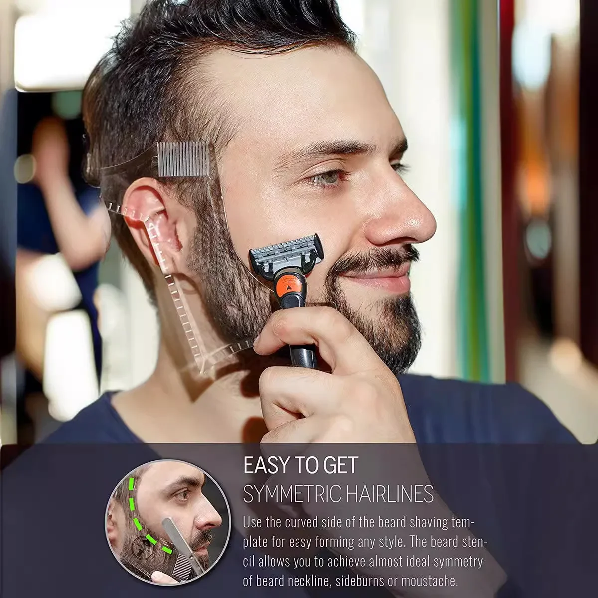 男性用ひげスタイリングガイドキット。ABS製のひげシェーピン - Men'S Grooming Guide のレビューと価格