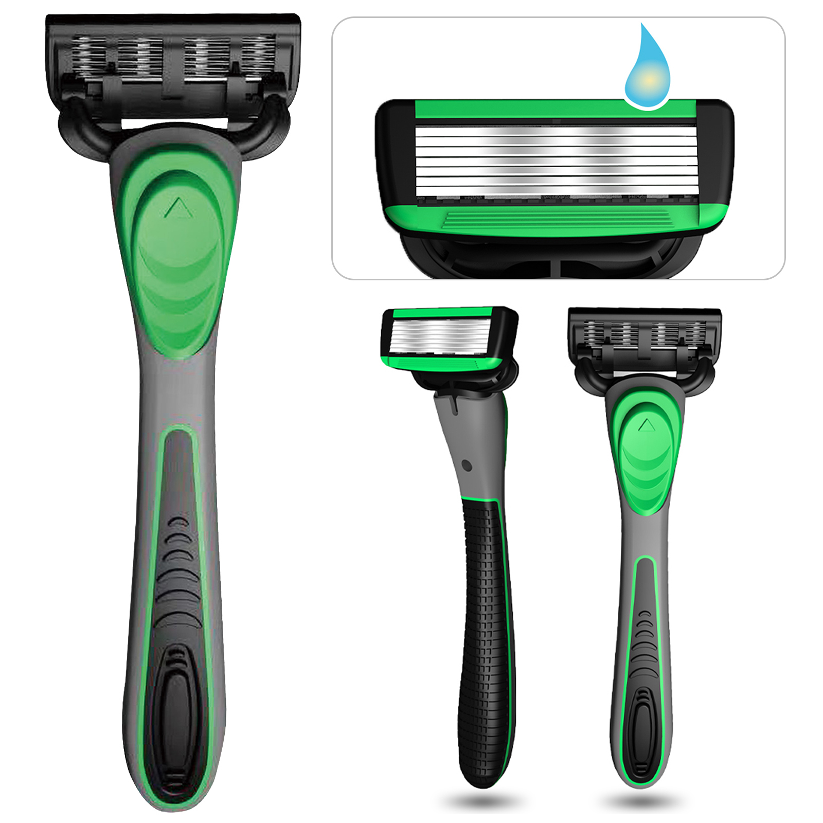 メンズ7層式手動かみそりシェービングセット（交換式刃付き）脱 - Grooming Men'S Hair のレビューと価格
