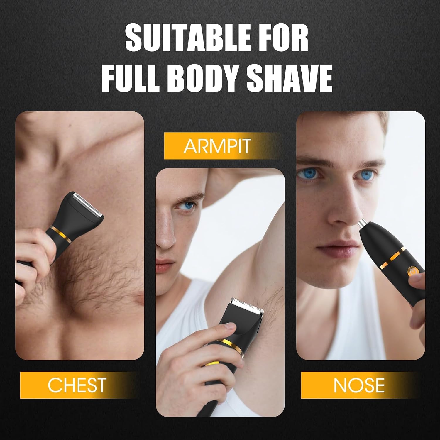 男性女性用ボディトリマー、3 in 1グルーミングキット、鼻 - Men'S Grooming Hair And Body Wash のレビューと価格