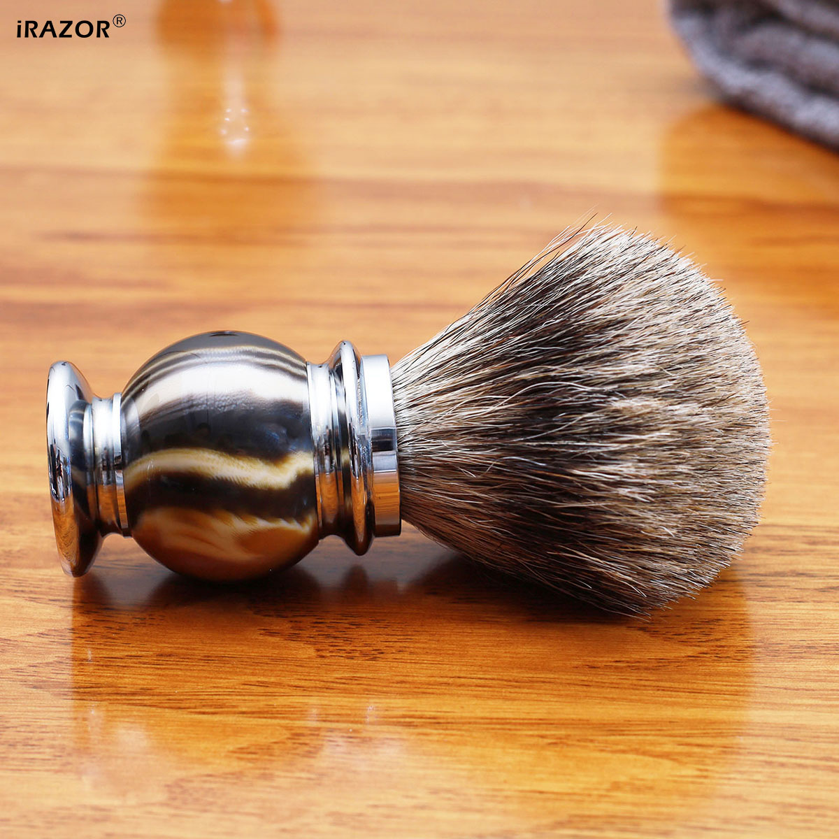 iRAZOR シルバーチップ シェービングブラシ（男性用）、 - Men'S Grooming Products のレビューと価格