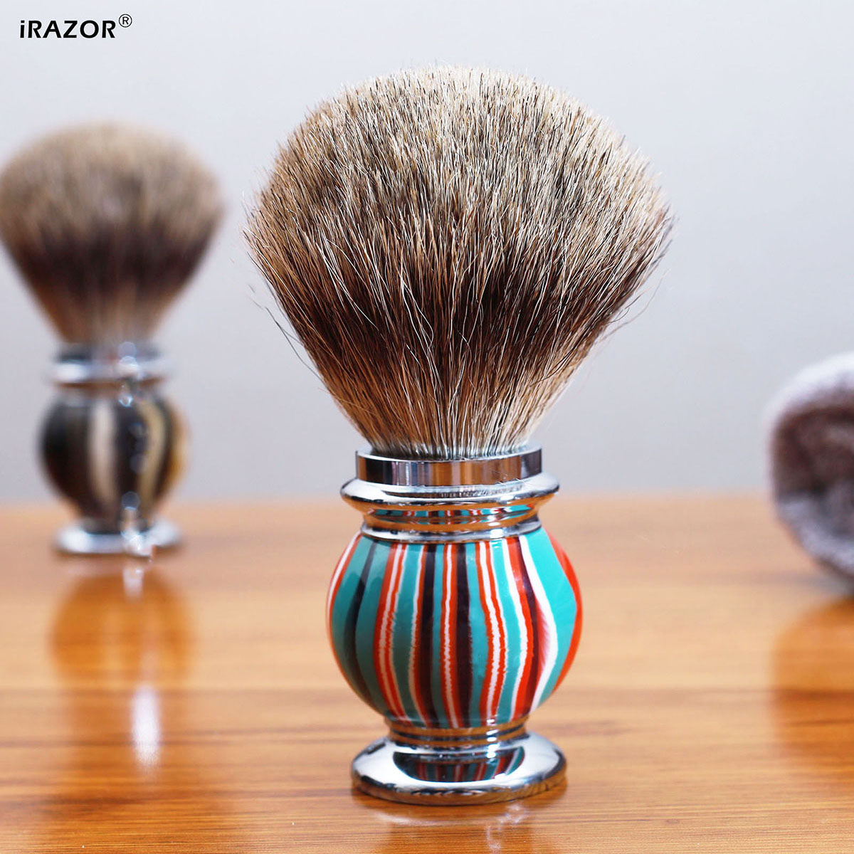 iRAZOR シルバーチップ シェービングブラシ（男性用）、 - Men'S Grooming Products のレビューと価格