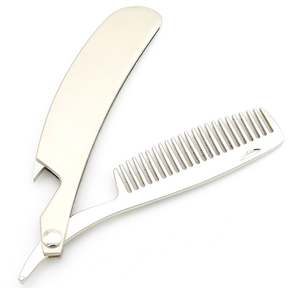 亜鉛合金製のひげ用コーム。折りたたみ式で小型、持ち運びにも便 - Grooming Men'S Hair のレビューと価格
