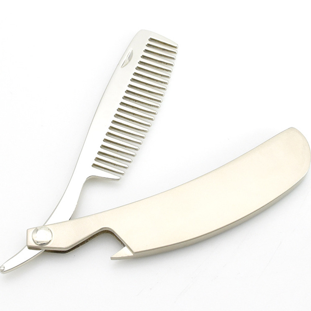 亜鉛合金製のひげ用コーム。折りたたみ式で小型、持ち運びにも便 - Grooming Men'S Hair のレビューと価格