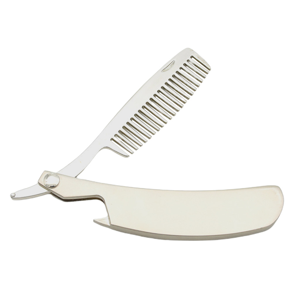 亜鉛合金製のひげ用コーム。折りたたみ式で小型、持ち運びにも便 - Grooming Men'S Hair のレビューと価格