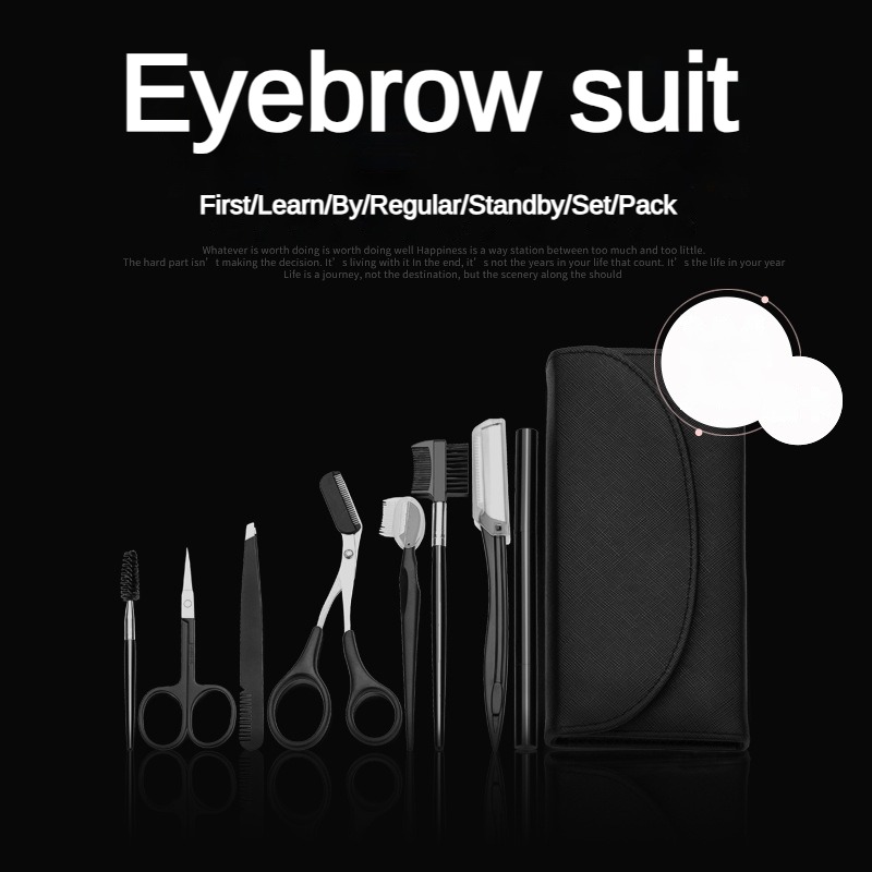 8点入り眉毛グルーミングキット、眉毛シェイパー、アイブロウペ - Men'S Grooming Products のレビューと価格