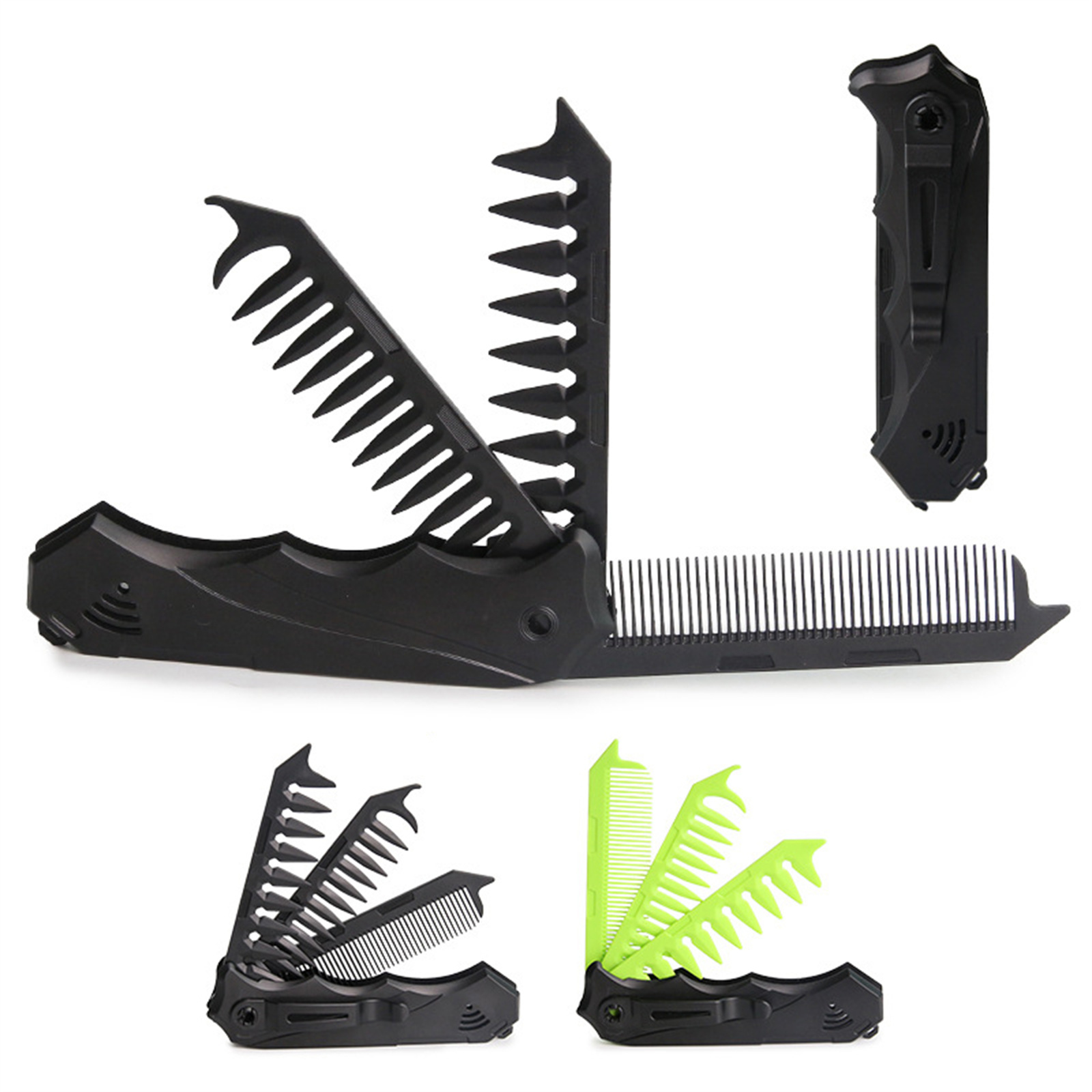 男性と女性のためのデュアルトゥース折りたたみ式コーム、幅広の - Men'S Grooming Products のレビューと価格