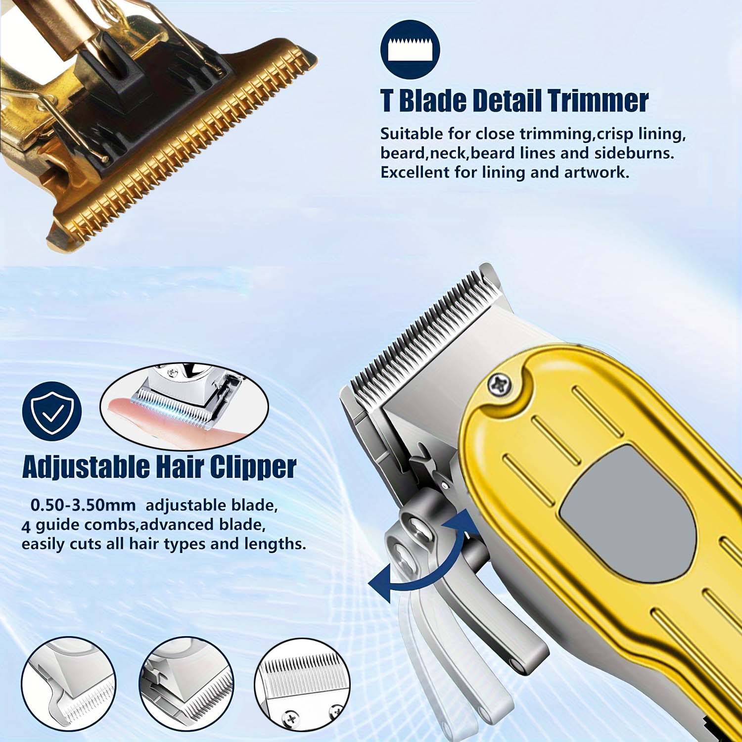 2 in 1電動バリカン＆T字型トリマーセット（男性用）-コ - Men'S Grooming Guide のレビューと価格