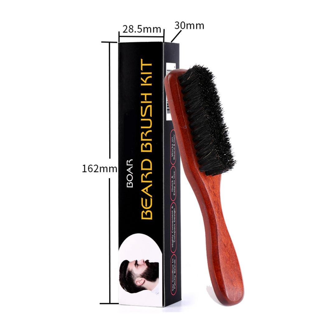 プロ用ヘアスタイリングひげブラシ木製ハンドル毛ブラシセット男 - Men'S Grooming Brush のレビューと価格