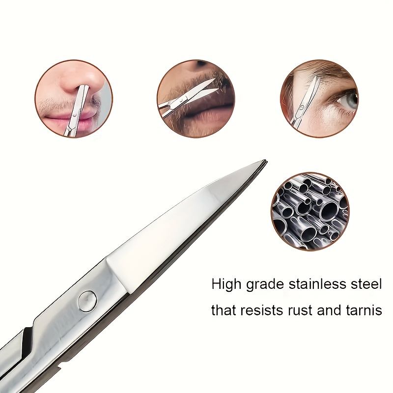 1/3 個の顔の毛小型グルーミングはさみ男性女性用眉毛鼻毛口 - Men'S Grooming Eyebrow Trimming のレビューと価格