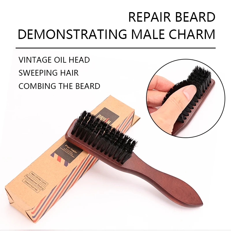 理髪プロフェッショナル木製ハンドル猪毛クリーニングブラシソフ - Grooming Men'S Hair のレビューと価格