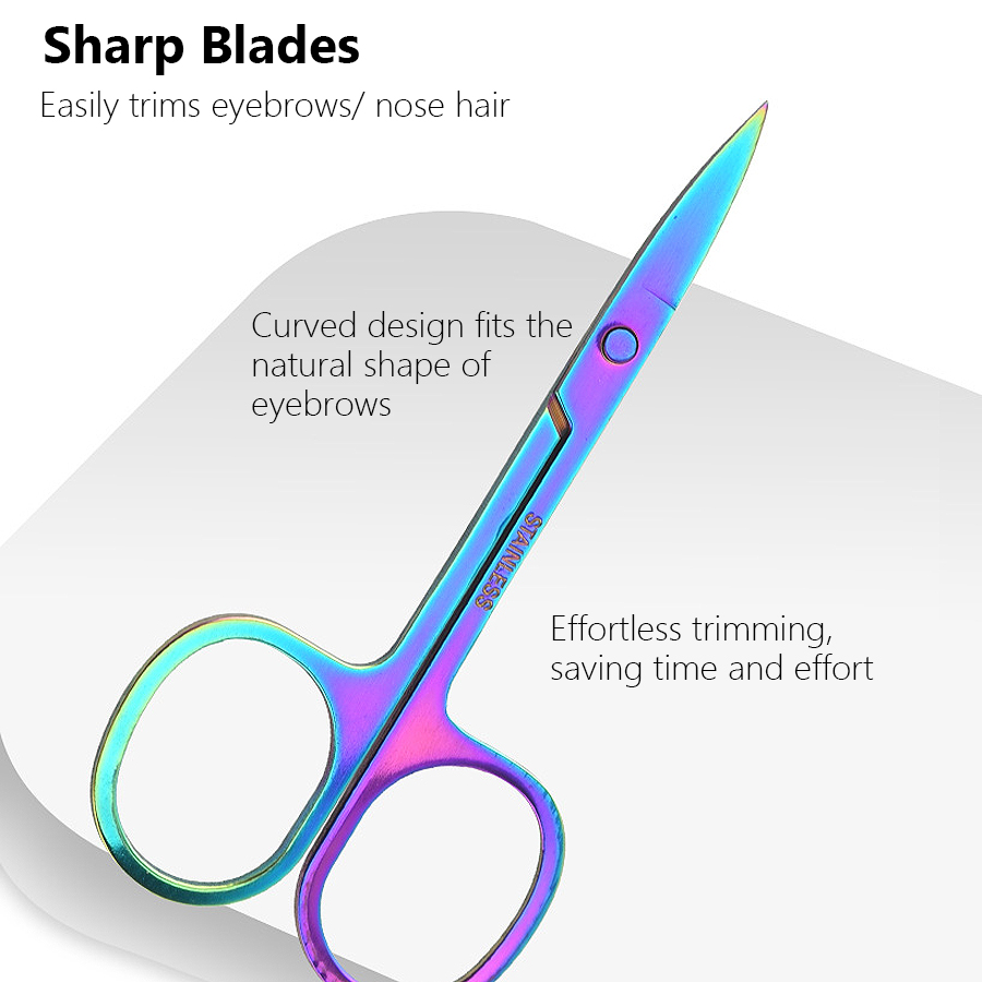 顔の毛用小型グルーミングハサミ 男女兼用 - まつげ、眉毛、 - Men'S Grooming Eyebrow Trimming のレビューと価格