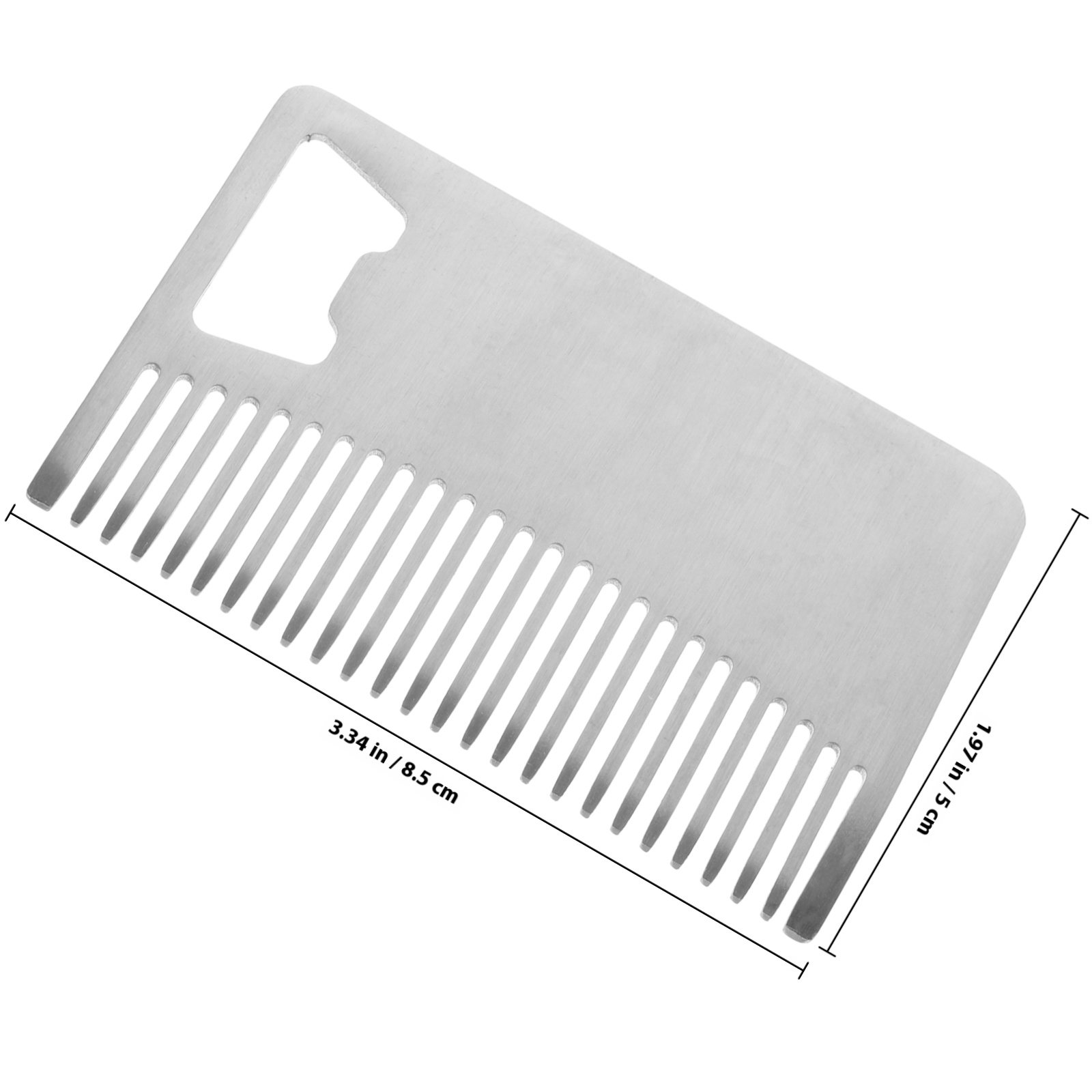 携帯用クレジットカードサイズステンレス鋼製ひげ櫛、静電気防止 - Men'S Grooming Brush のレビューと価格