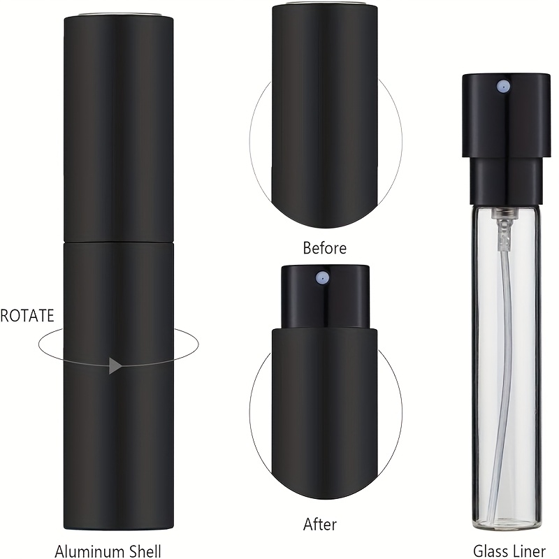 3 旅行用 10ml 香水スプレーボトルセット、詰め替え可能 - Cologne Spray Bottle のレビューと価格